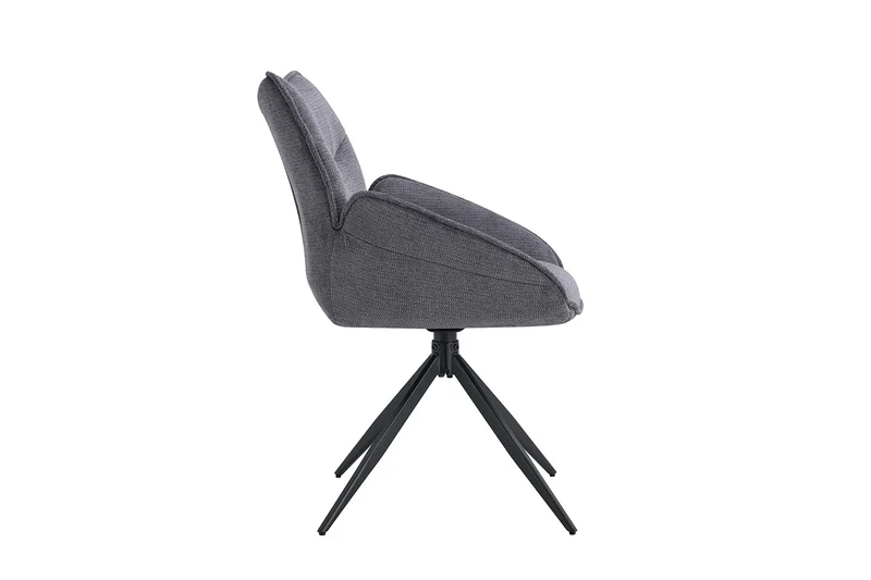 Chaise Mahi Pivotant Tissu Gris foncé