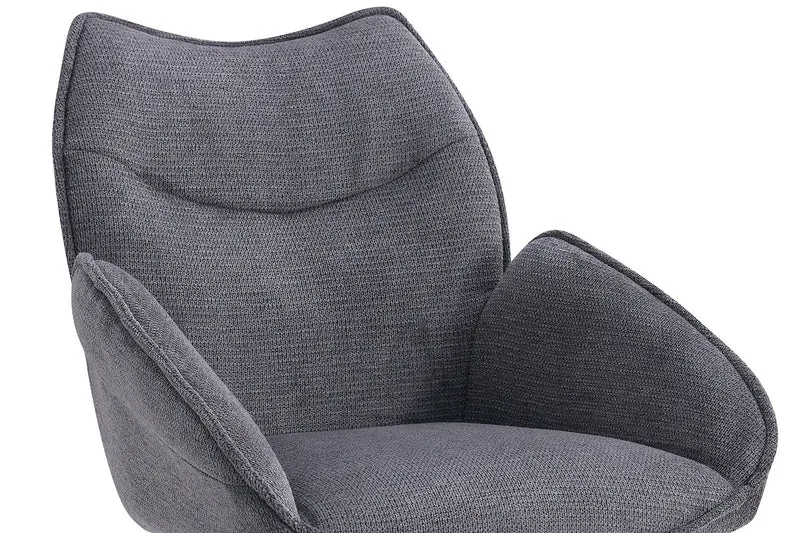 Chaise Mahi Pivotant Tissu Gris foncé