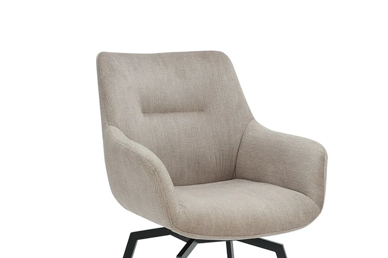 Chaise Modest Pivotant Velours côtelé Beige