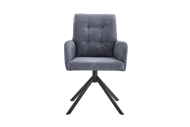 Chaise Granada Pivotant Tissu Gris foncé