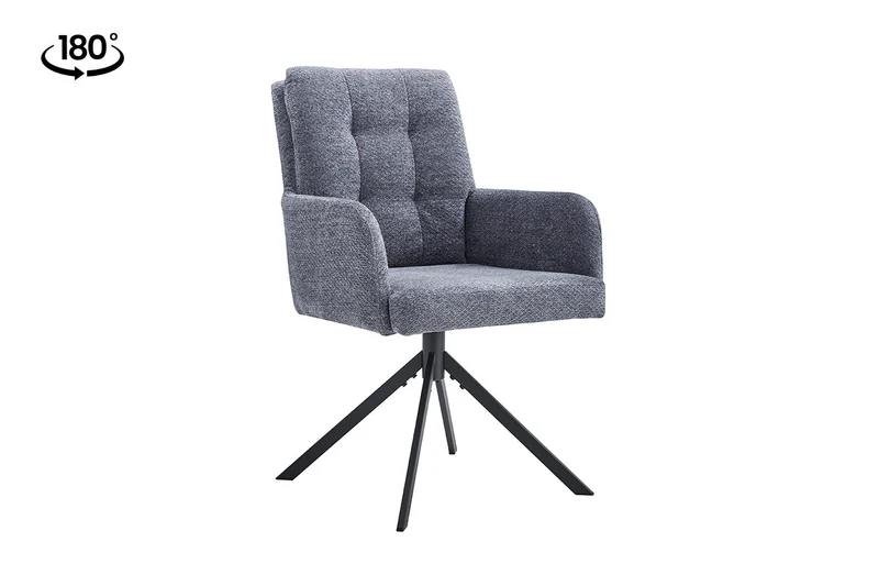 Chaise Granada Pivotant Tissu Gris foncé