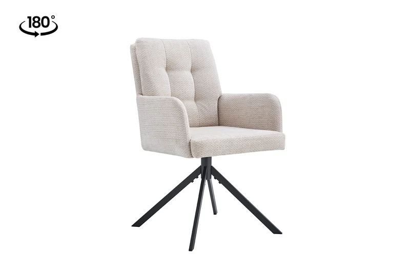 Chaise Granada Pivotant Tissu Beige