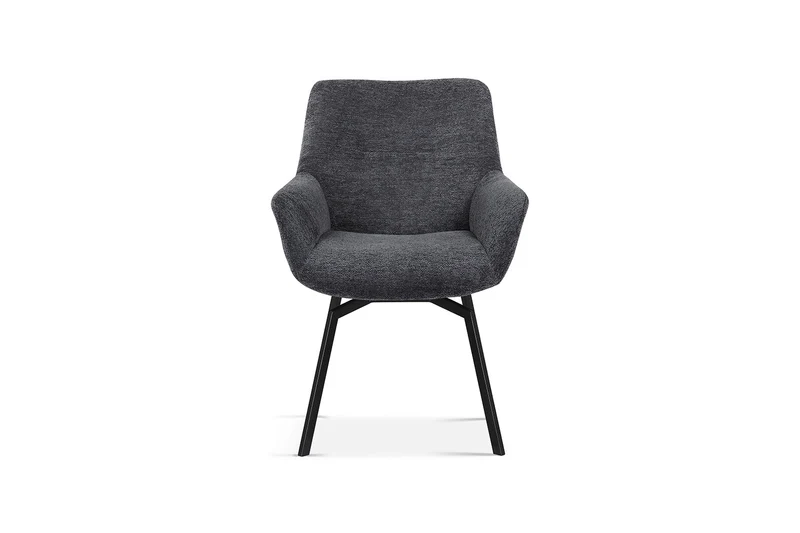 Chaise Modest Pivotant Tissu chenille Gris foncé