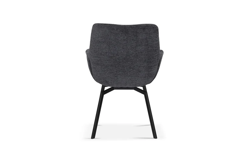 Chaise Modest Pivotant Tissu chenille Gris foncé