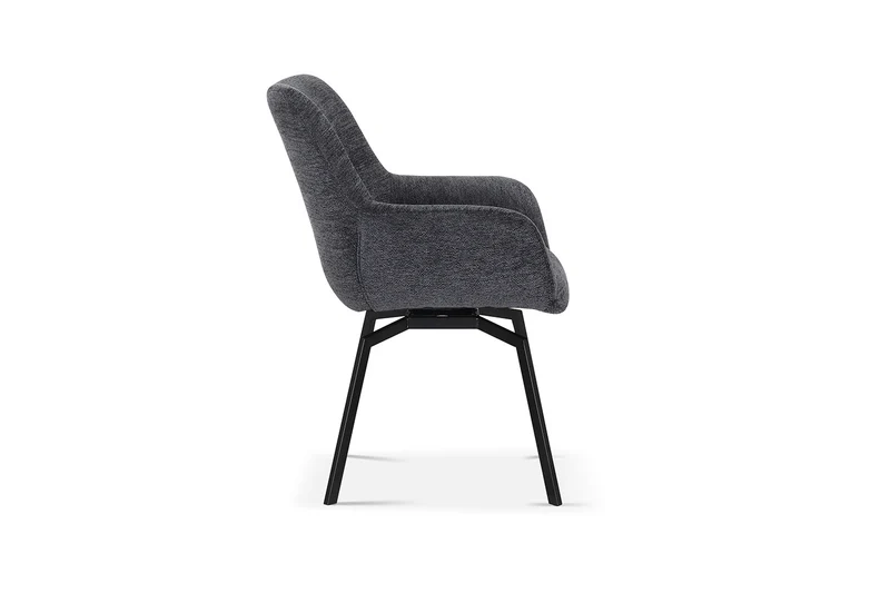 Chaise Modest Pivotant Tissu chenille Gris foncé