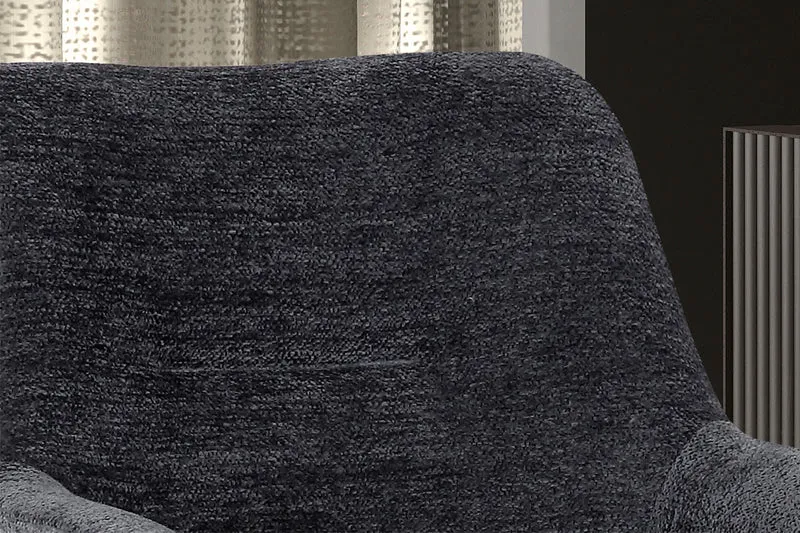 Chaise Modest Pivotant Tissu chenille Gris foncé