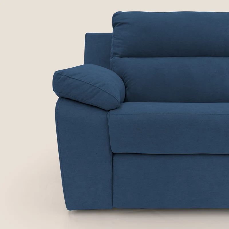 Romeo Canapé avec relax électrique en tissu doux imperméable T02 bleu