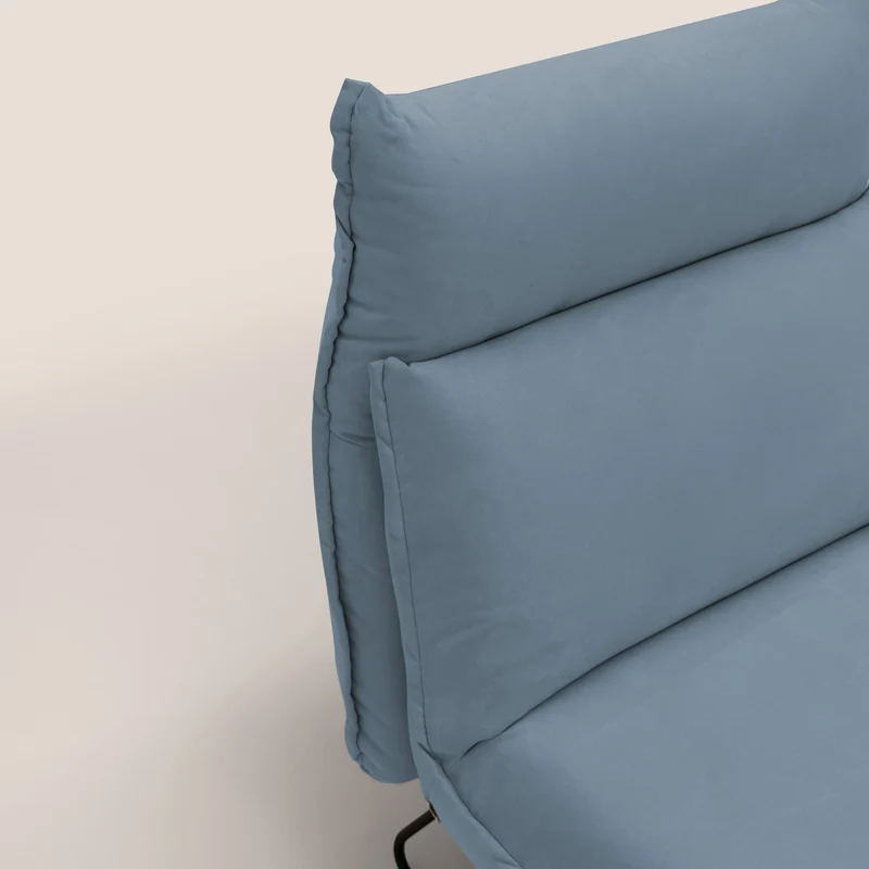 Tessa Fauteuil au design moderne en microfibre détachable T11 sucre glace