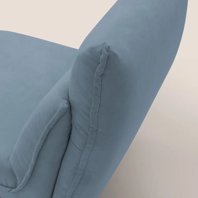 Tessa Fauteuil au design moderne en microfibre détachable T11 sucre glace