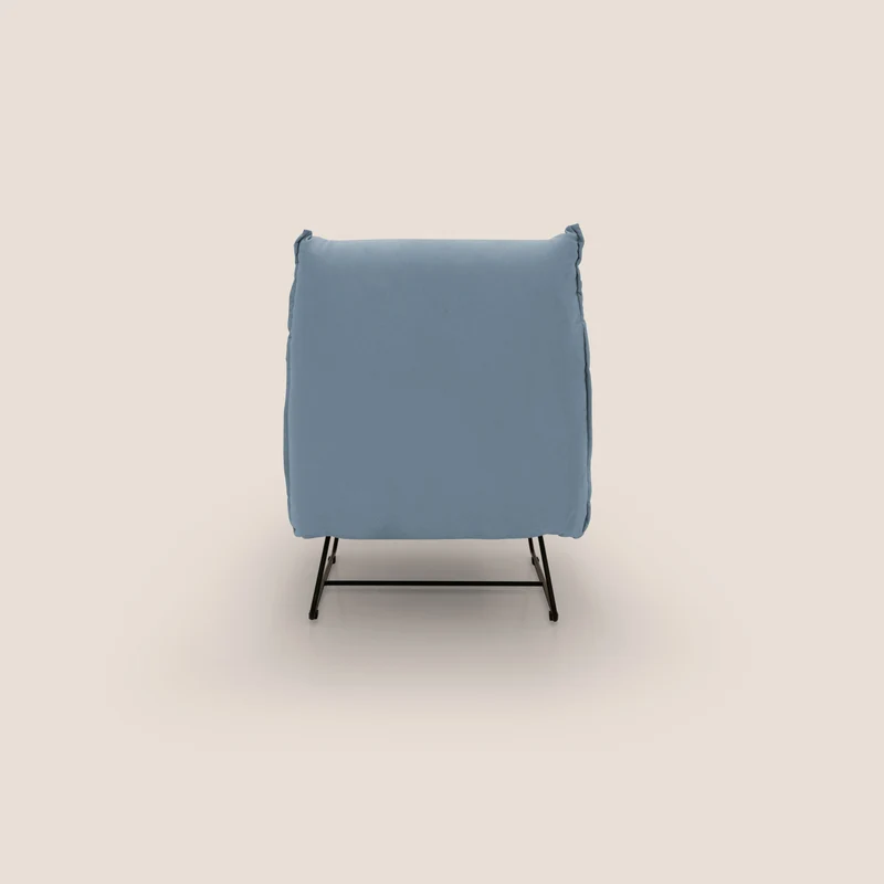 Tessa Fauteuil au design moderne en microfibre détachable T11 sucre glace
