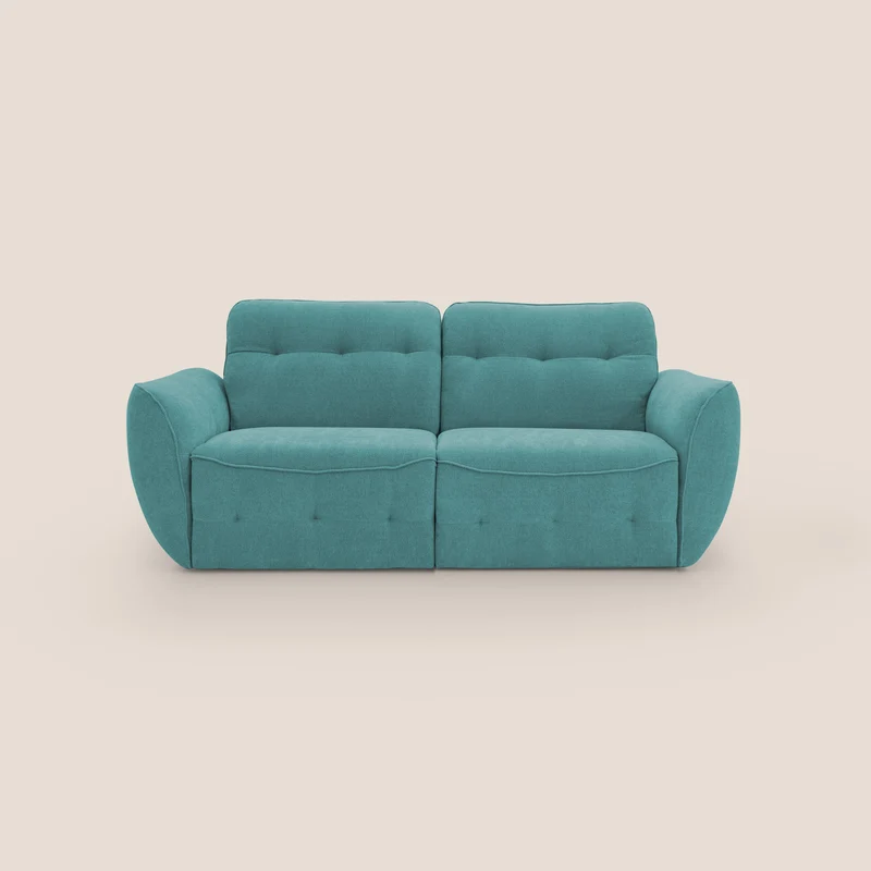Cerbero canapé 2 ou 3 places en bouclette douce imperméable T07 bleu ciel