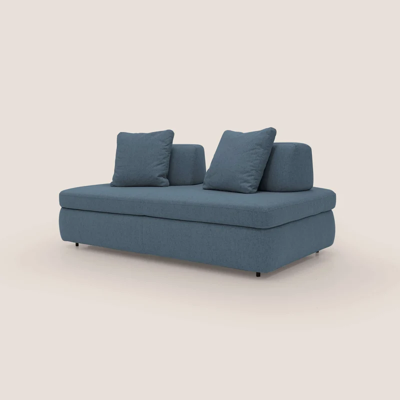 GRANSASSO Canapé convertible au design innovant en tissu imperméable T03 bleu
