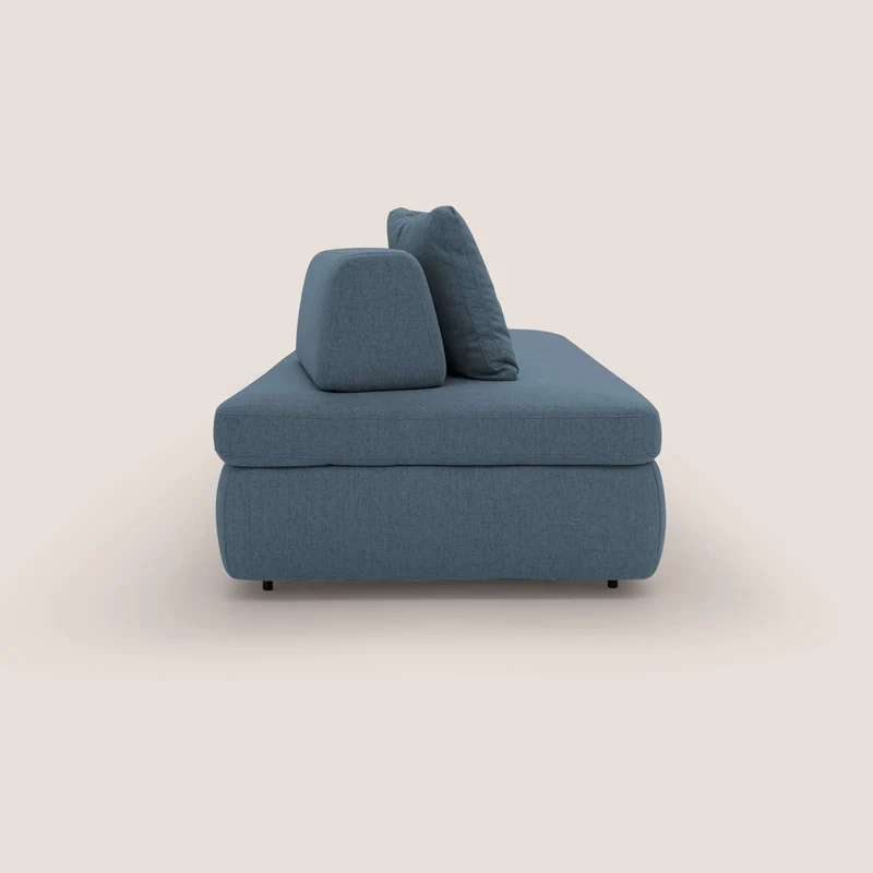 GRANSASSO Canapé convertible au design innovant en tissu imperméable T03 bleu