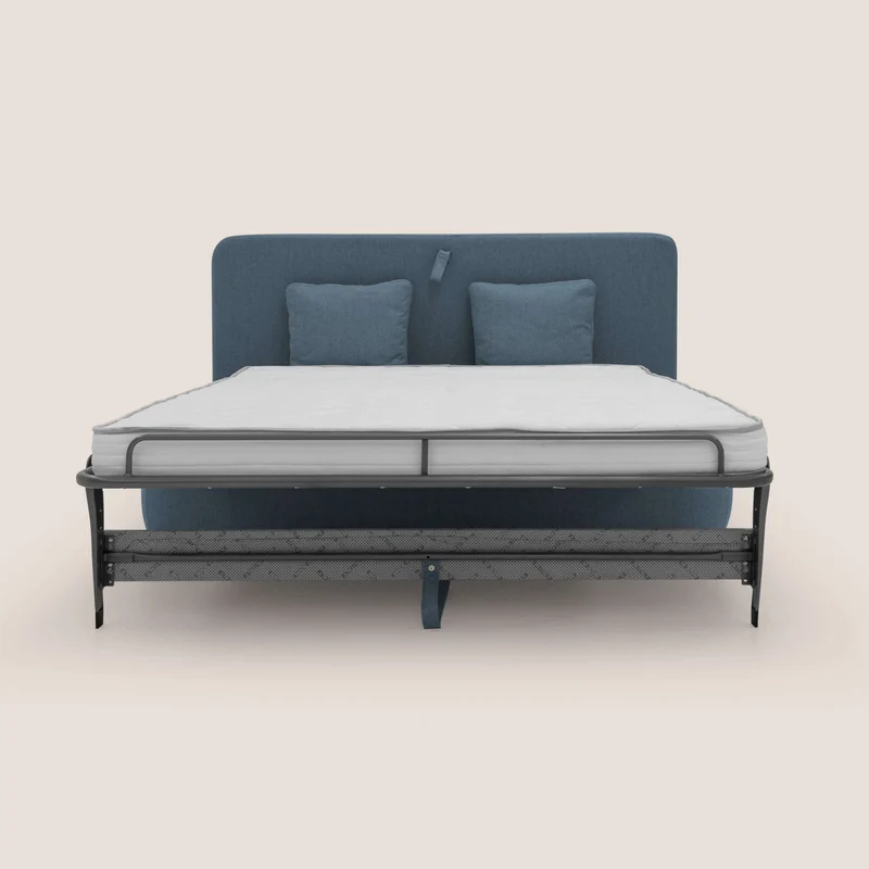 GRANSASSO Canapé convertible au design innovant en tissu imperméable T03 bleu