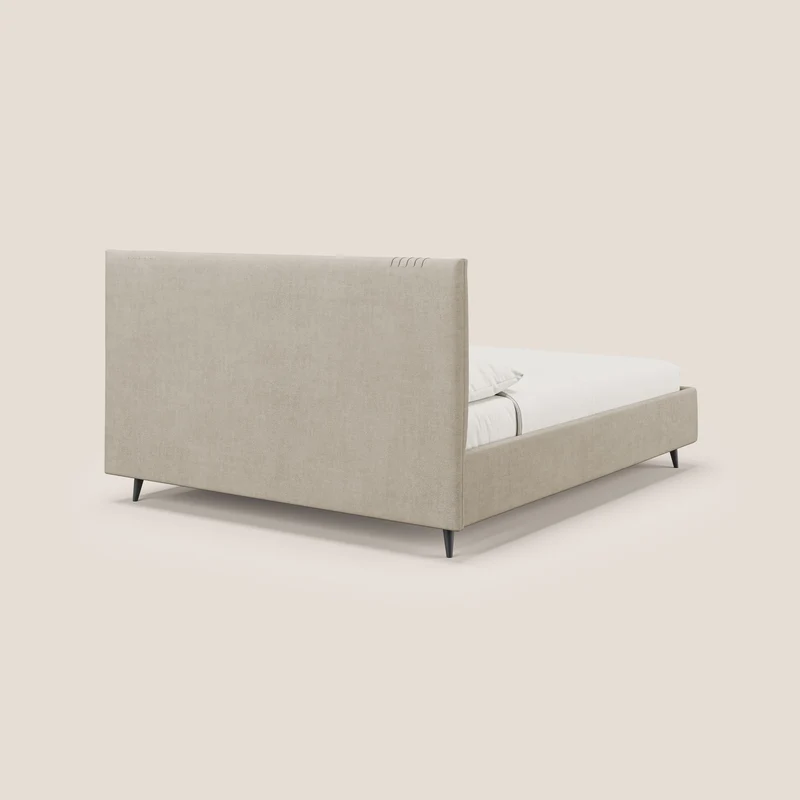 Yvonne lit avec coffre en tissu doux imperméable T02 beige