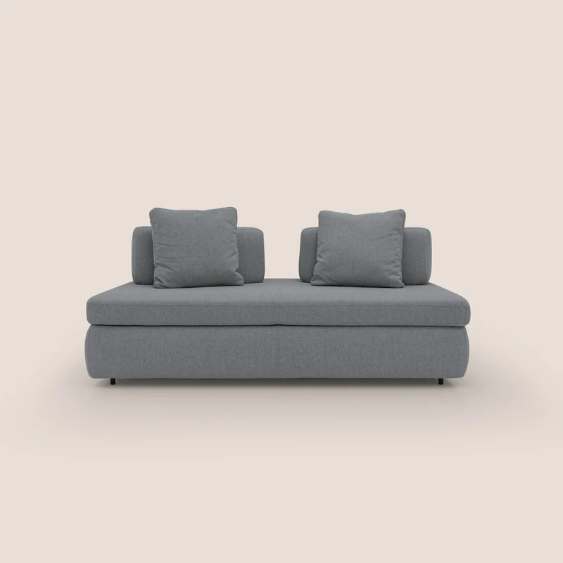 GRANSASSO Canapé convertible au design innovant en tissu imperméable T03 gris