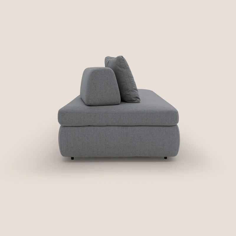 GRANSASSO Canapé convertible au design innovant en tissu imperméable T03 gris