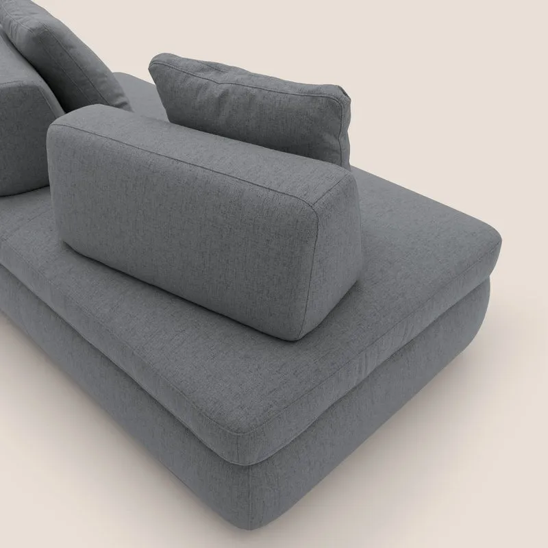 GRANSASSO Canapé convertible au design innovant en tissu imperméable T03 gris