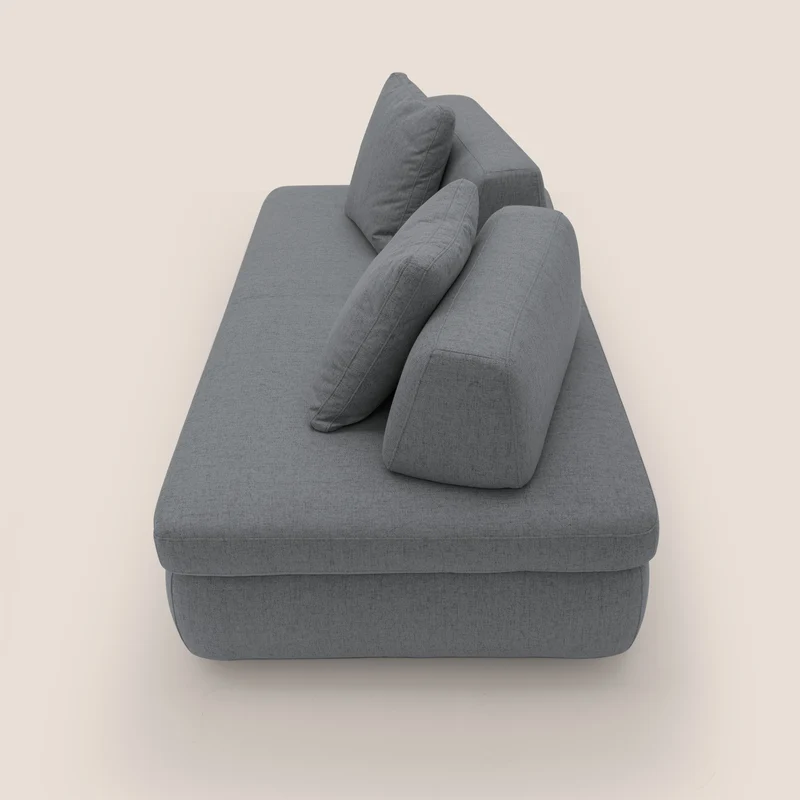GRANSASSO Canapé convertible au design innovant en tissu imperméable T03 gris