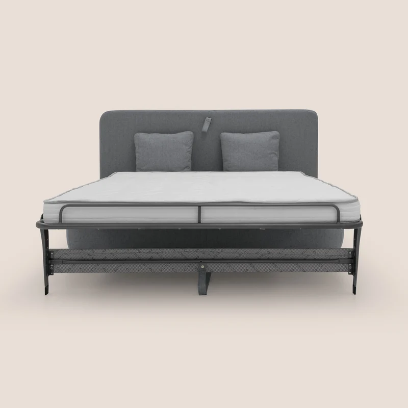 GRANSASSO Canapé convertible au design innovant en tissu imperméable T03 gris