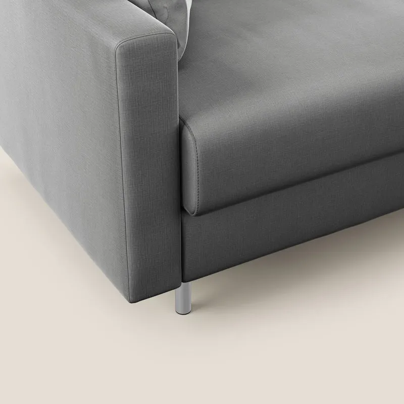 Andromeda canapé-lit double en velours doux imperméable T01 gris