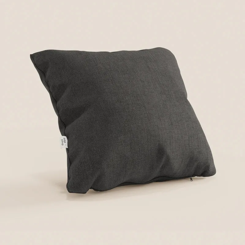 Honey coussin disponible en plusieurs couleurs, réalisé en tissu simili coton imperméable T13 anthracite