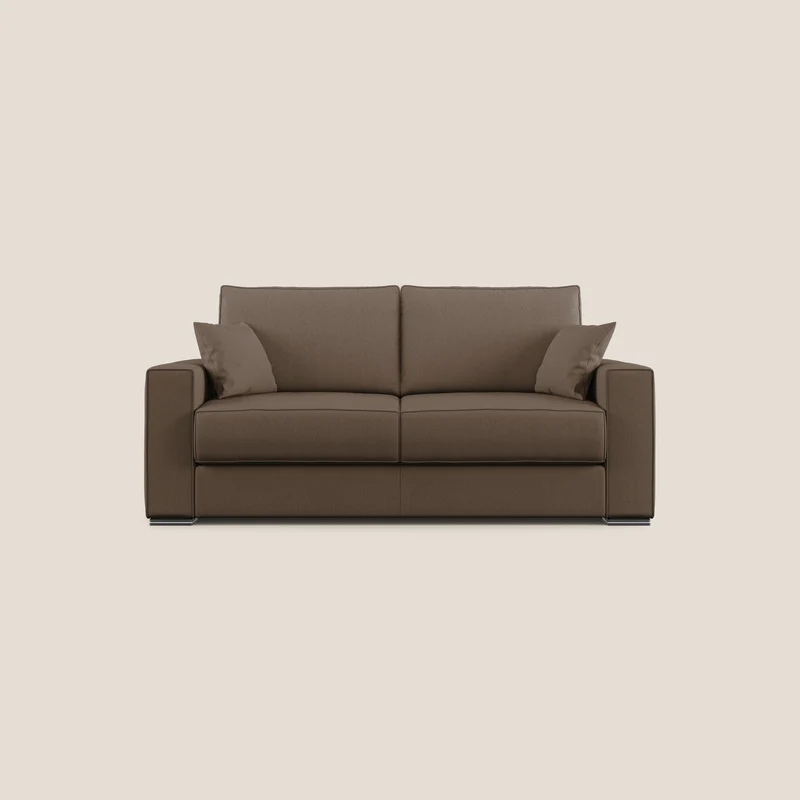 Dream canapé-lit convertible avec coussins doux en tissu détachable T05 marron