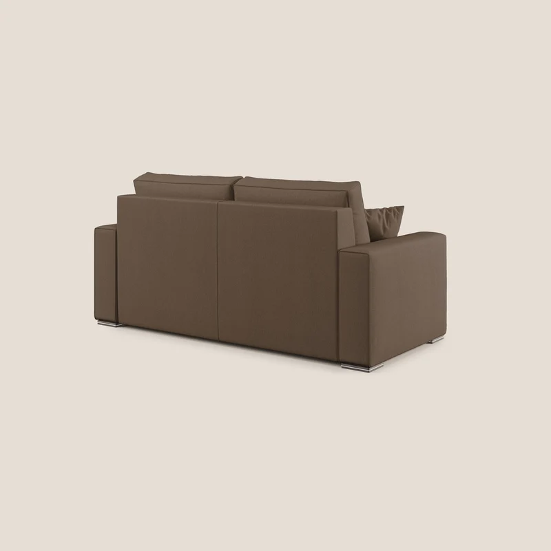 Dream canapé-lit convertible avec coussins doux en tissu détachable T05 marron