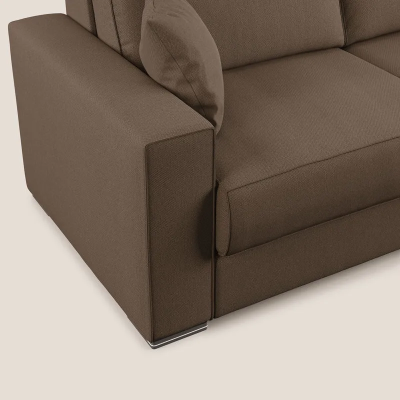 Dream canapé-lit convertible avec coussins doux en tissu détachable T05 marron