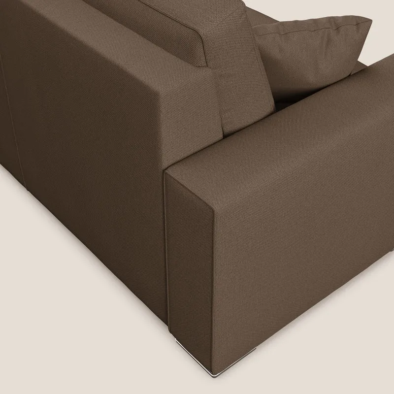 Dream canapé-lit convertible avec coussins doux en tissu détachable T05 marron