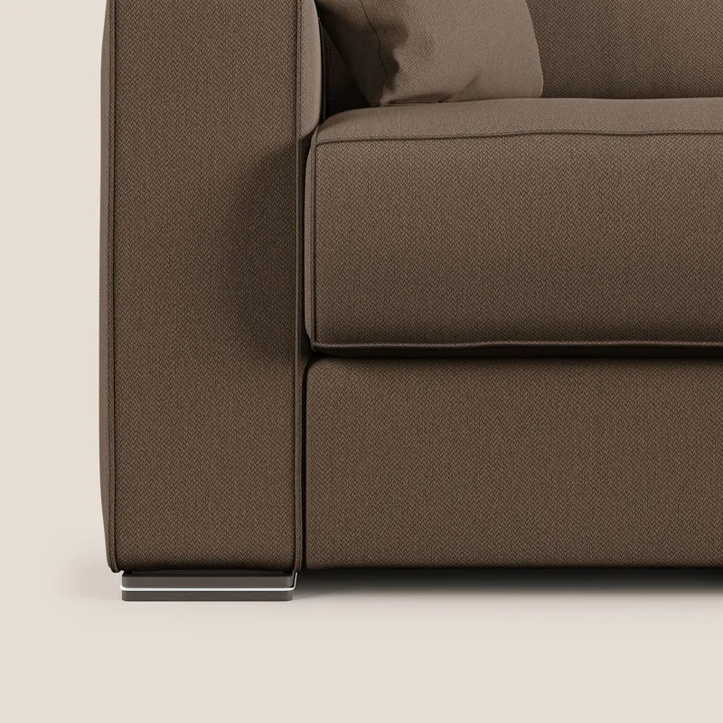 Dream canapé-lit convertible avec coussins doux en tissu détachable T05 marron
