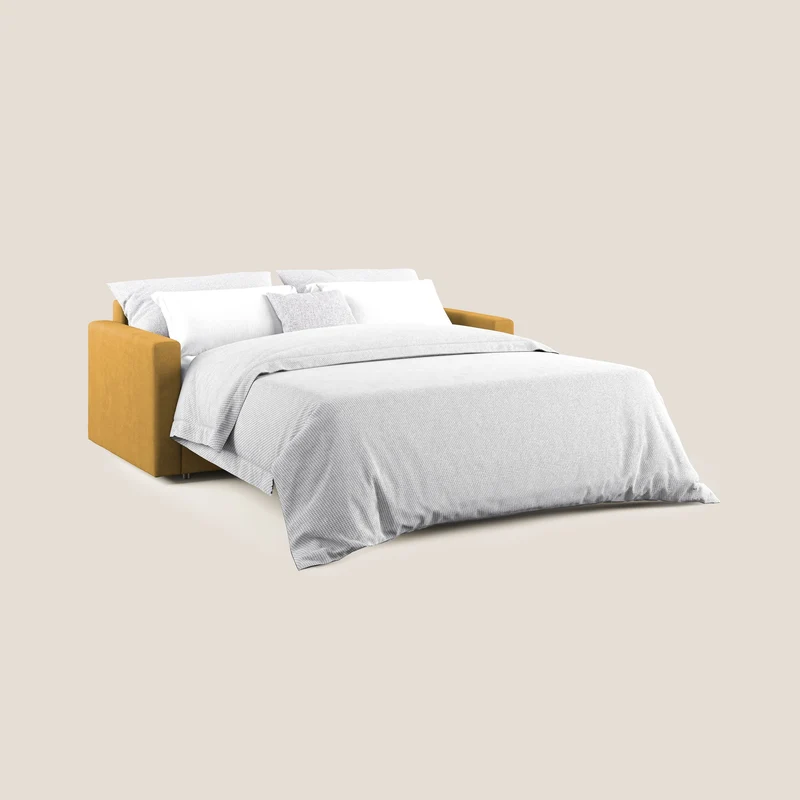 Chris canapé convertible en microfibre détachable T11 jaune