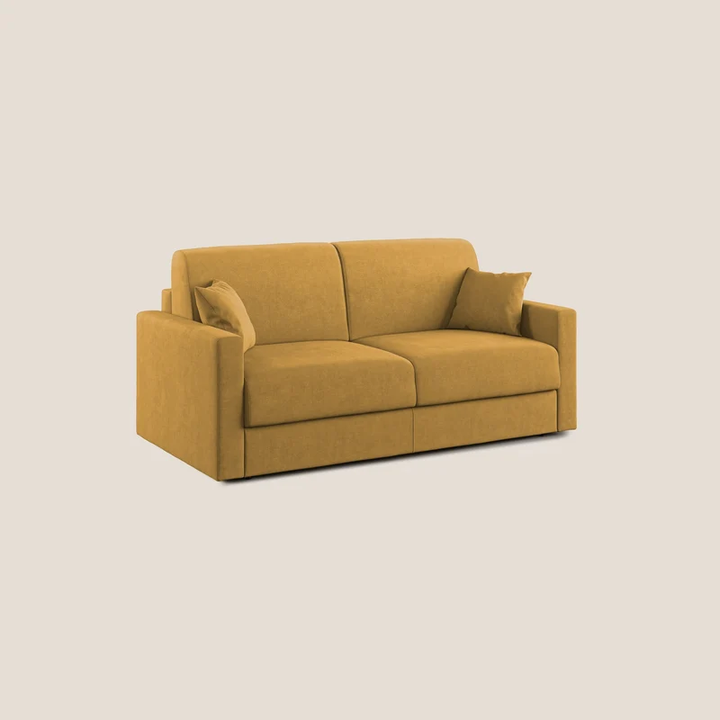Chris canapé convertible en microfibre détachable T11 jaune