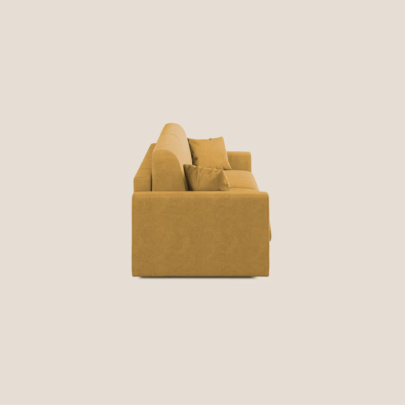 Chris canapé convertible en microfibre détachable T11 jaune