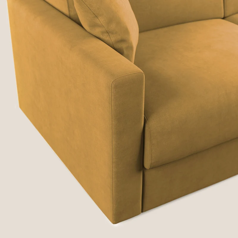 Chris canapé convertible en microfibre détachable T11 jaune