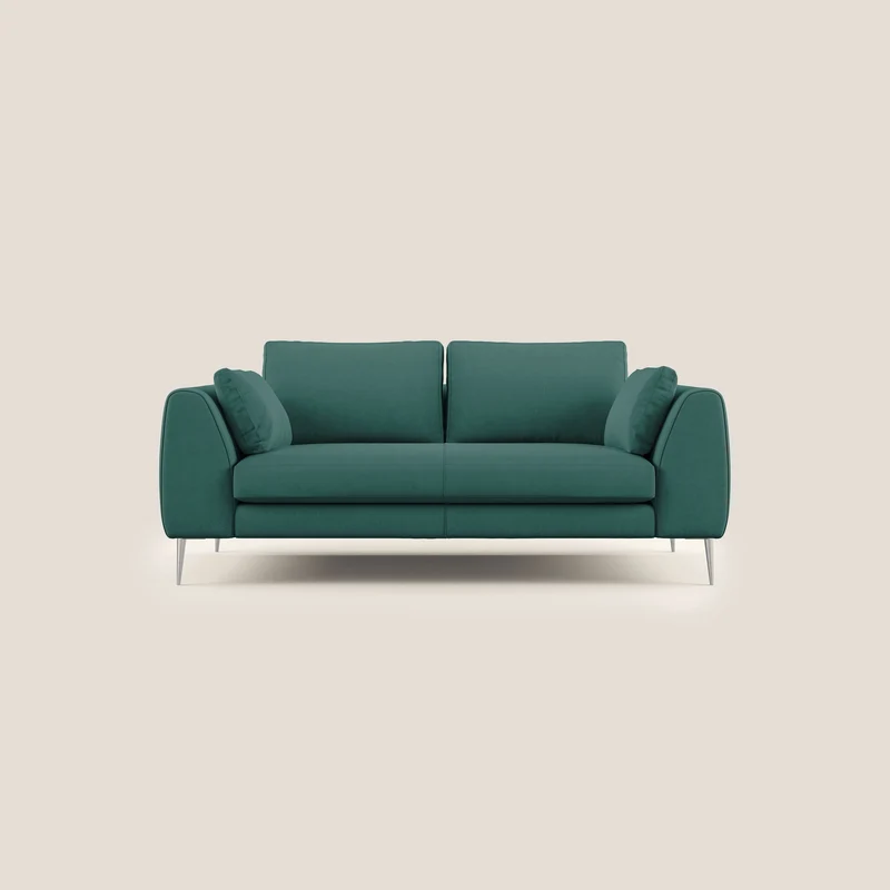 Plano canapé moderne en microfibre technique détachable T11 bleu canard