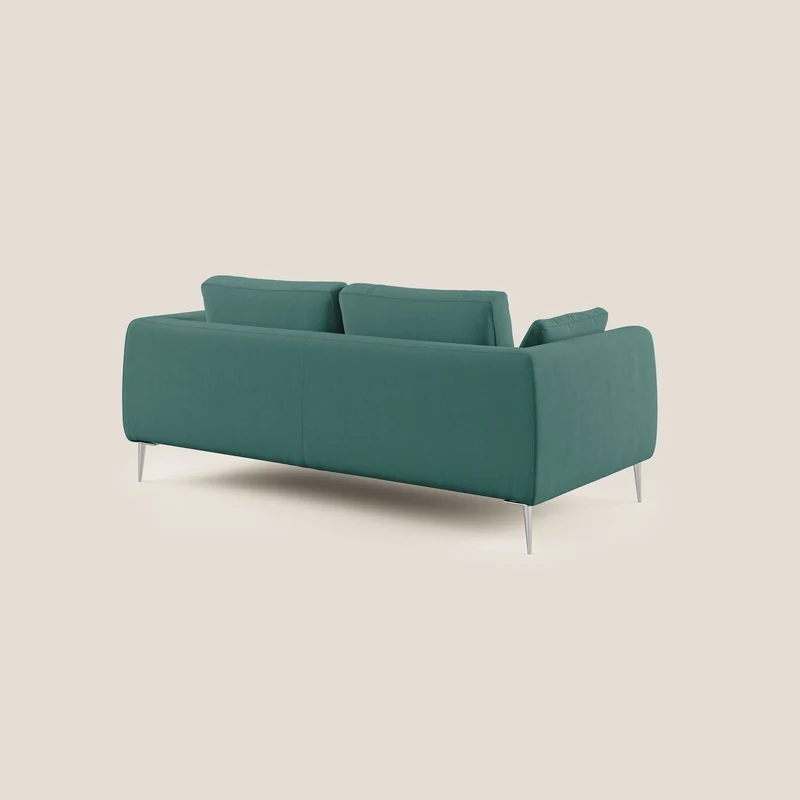Plano canapé moderne en microfibre technique détachable T11 bleu canard