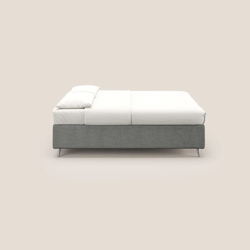 Febe sommier compact avec coffre de grande capacité en tissu imperméable T03 gris clair