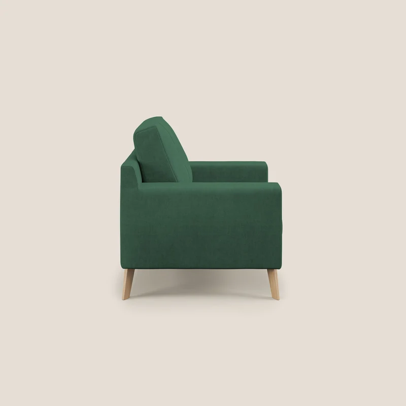 Danish Fauteuil en tissu doux imperméable T02 vert