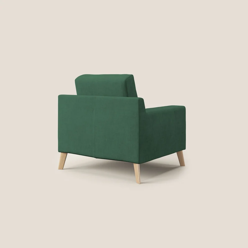 Danish Fauteuil en tissu doux imperméable T02 vert