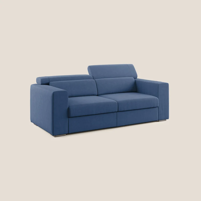 Vegas canapé avec têtières inclinables en microfibre imperméable T11 bleu