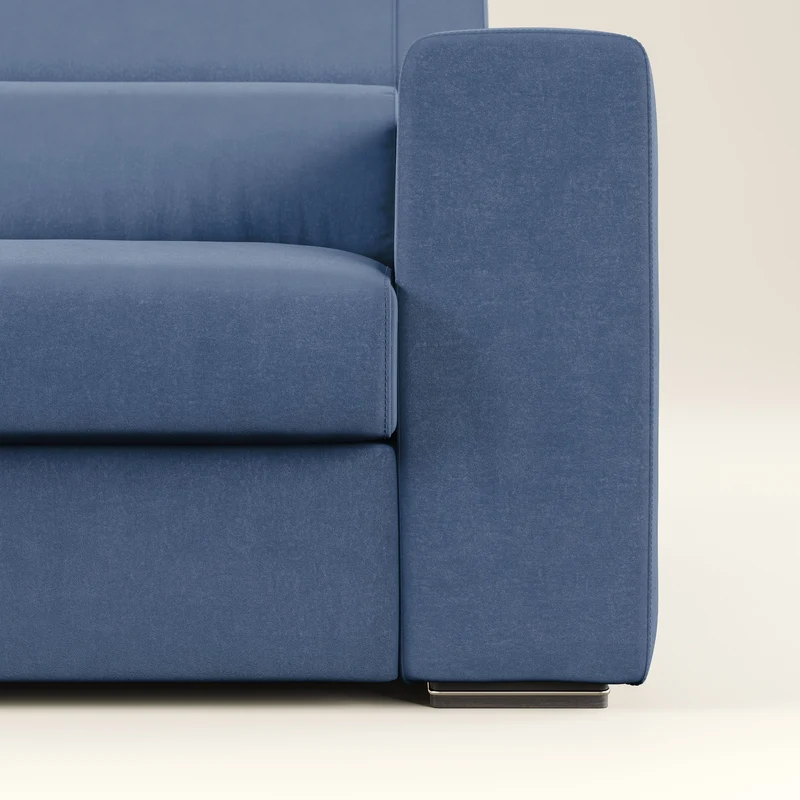 Vegas canapé avec têtières inclinables en microfibre imperméable T11 bleu