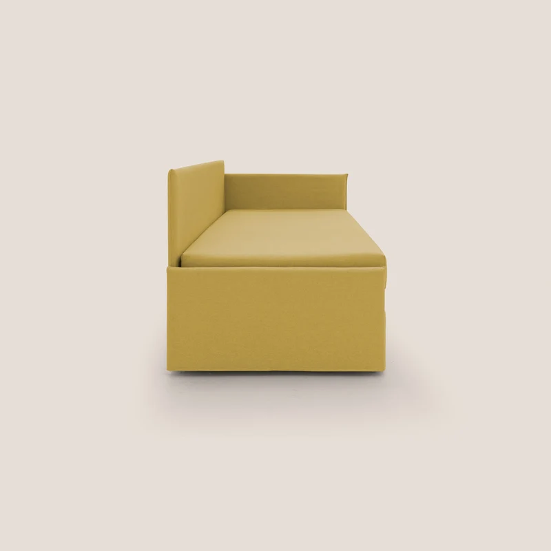 Durini Canapé duplex avec lits jumeaux et tissu effet coton imperméable T13 jaune