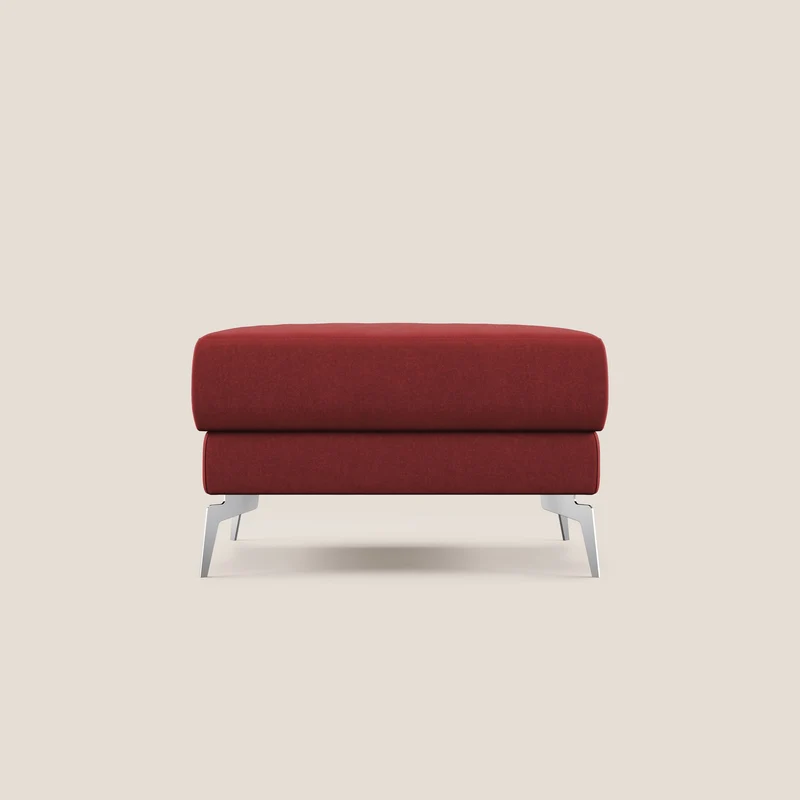 Star Pouf avec pieds hauts en microfibre imperméable T11 rouge
