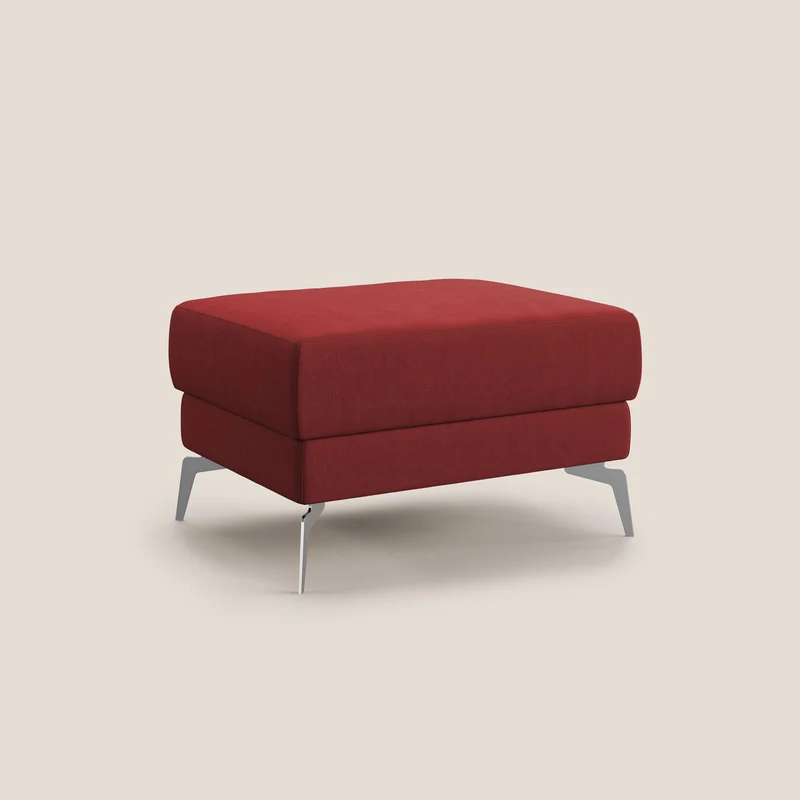 Star Pouf avec pieds hauts en microfibre imperméable T11 rouge