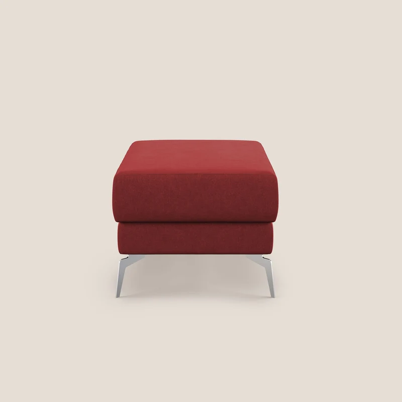 Star Pouf avec pieds hauts en microfibre imperméable T11 rouge