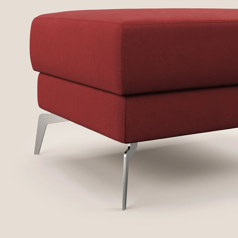 Star Pouf avec pieds hauts en microfibre imperméable T11 rouge