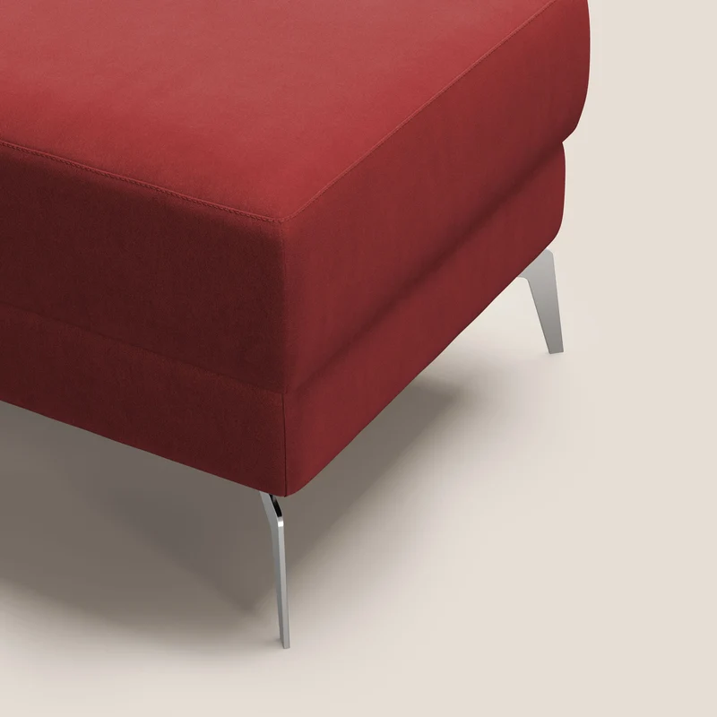 Star Pouf avec pieds hauts en microfibre imperméable T11 rouge