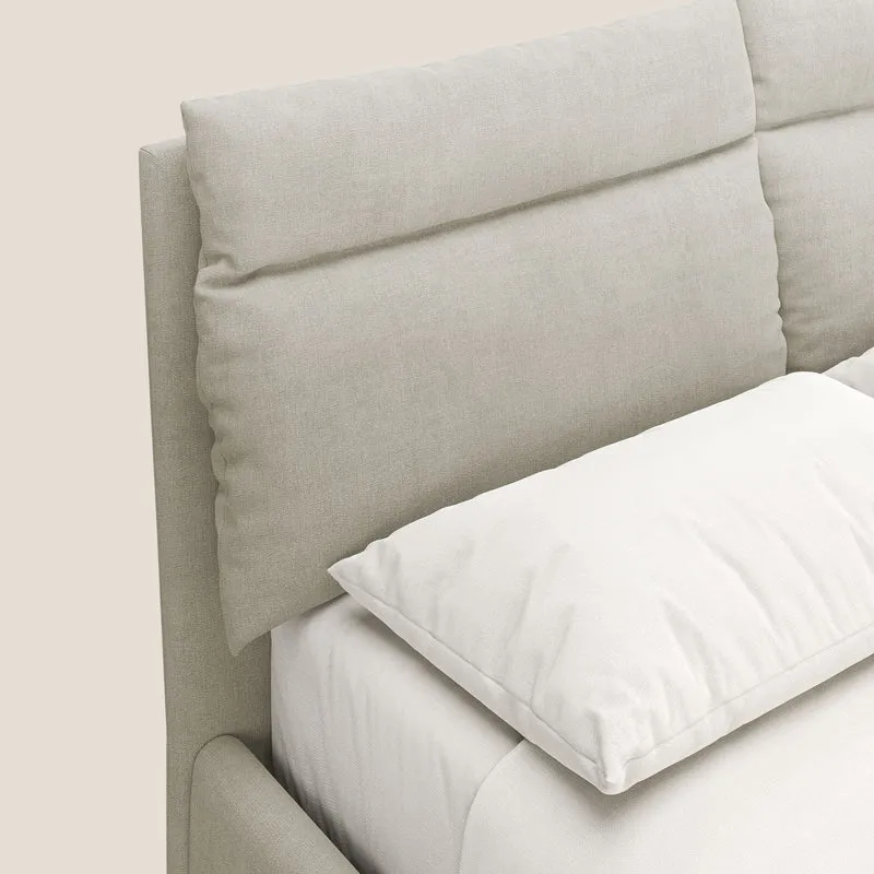 Jerry lit coffre et coussins réglables en tissu détachable T17 crème