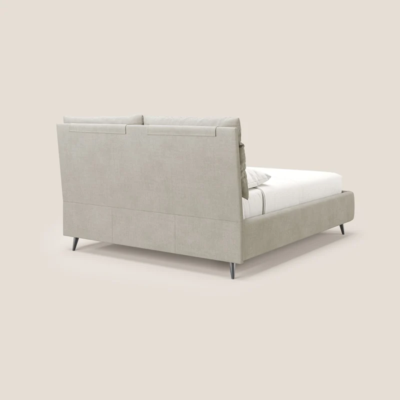 Jerry lit coffre et coussins réglables en tissu détachable T17 crème